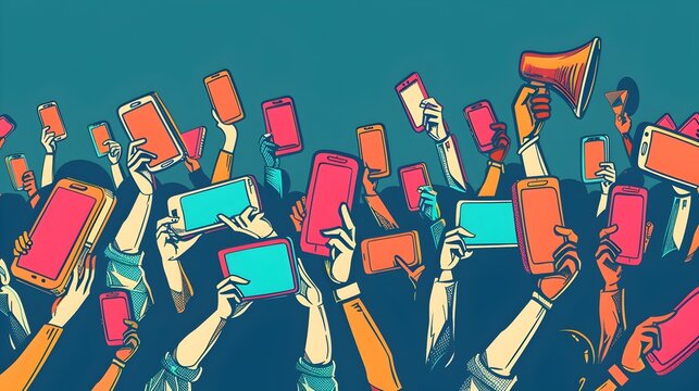 Grassroots Activism Amplified Through Digital Platforms Sketch