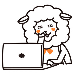 色加工ok ひつじ素材No.25 PC_リモート