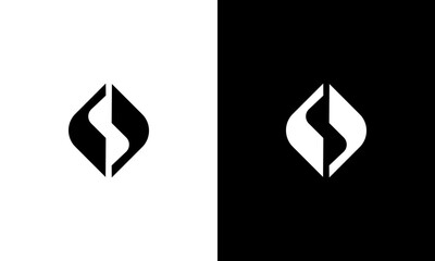 initial s monogram logo design vector illustration