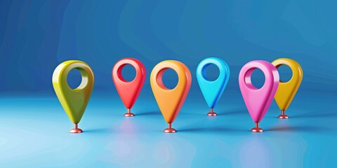 3D Lifelike Location map icon gps indicator graphics for target.