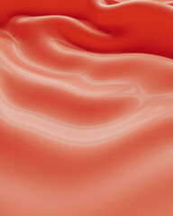 Peach fuzz flowing gentle waves crushed abstract background modern radiant warmth  3d illustration render digital rendering	 - 794863291