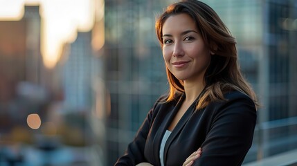 Obraz premium A successful businesswoman thriving in her career