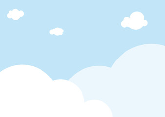 
This is an illustration of a sky with white clouds.