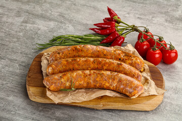 Raw sausages with spices and herbs - 794888675