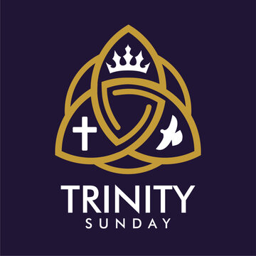 vector trinity sunday poster template