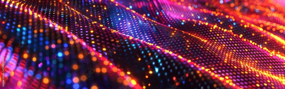 Poster a colorful abstract background featuring bright lights creating a dynamic and lively visual display