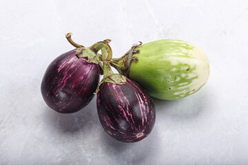 Heap of raw asian baby eggplant - 794890618