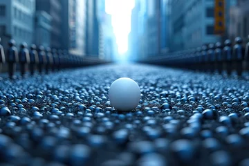 Fotobehang ball on the ground © Saad