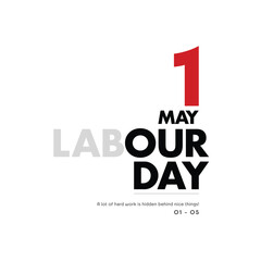 International Labor Day. Labour day. May 1st. 2D illustration Vector