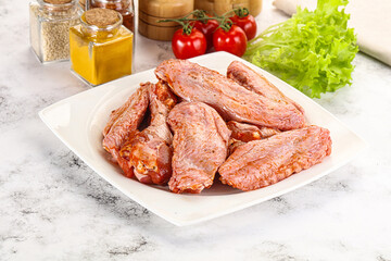 Marinated Duck wings for barbecue