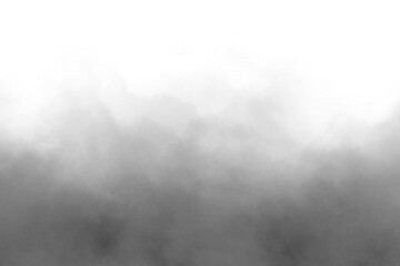 Dark smoke or fog on transparent background for overlay effect. Soft smoke effect for creating an intense nuance