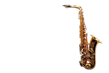 Saxophone Serenade on Transparent Background