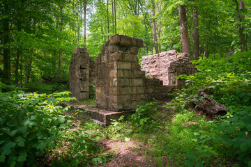 Ruins of the Kaymoor Mine Site at New River Gorge National Park and Preserve in southern West...