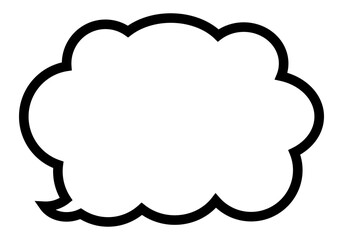 もこもこのふきだし　横長