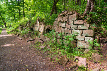 Ruins of the Kaymoor Mine Site at New River Gorge National Park and Preserve in southern West...