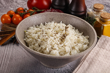Indian cuisine jeera basmati rice