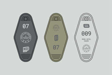 Mood Hotel Rooms Keychain Vector