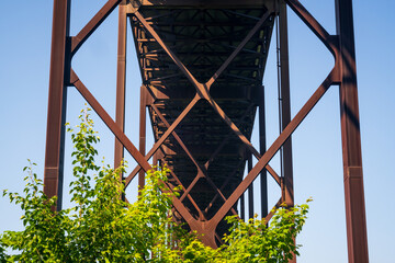 The New River Gorge Bridge, Steel arch bridge 3,030 feet long over the New River Gorge near...