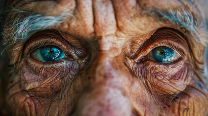 Everlasting wisdom portrayed in the eyes of an elderly person