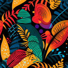 seamless pattern with a digital illustration