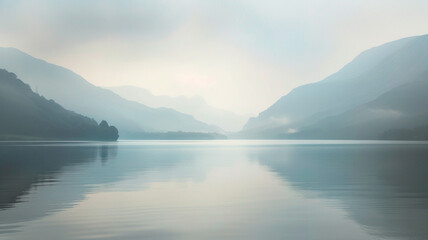 Muted tones and subtle gradients merge to form a serene vista, their delicate beauty captivating the viewer's attention.
