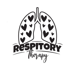 Respiratory Therapy Vector Design on White Background