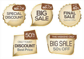 Sale banner collection concept discount promotion layout on white background