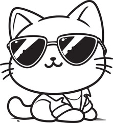 cat with glasses