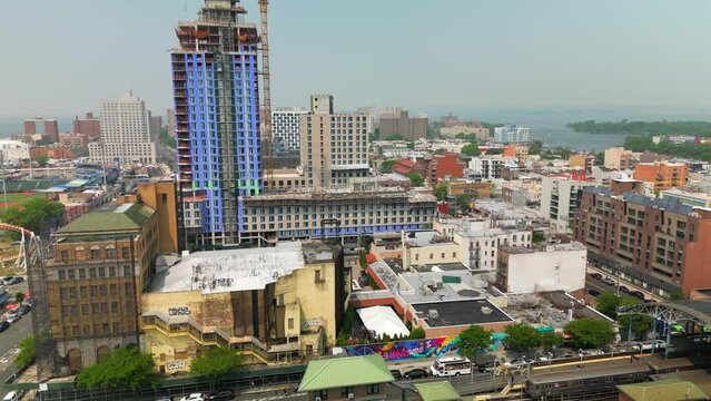 Aerial Panorama View of the  Coney Island Park - Pt. 4