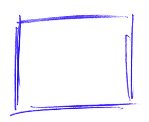 Stift Zeichnung: Unordentlicher blauer Rahmen