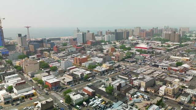 Aerial View of the Coney Island Landscape