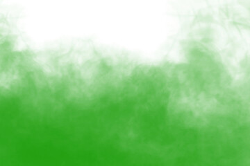 Green smoke, floating misty fog toxic cloud or smoke isolated on transparent background, realistic...