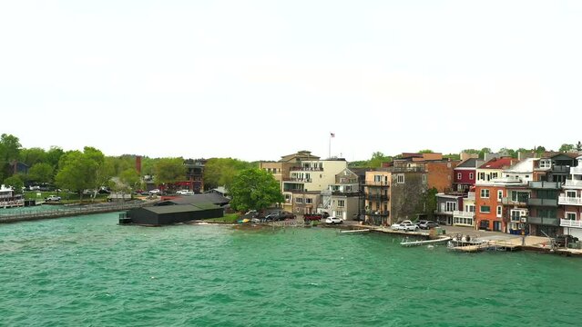 Aerial Pan Shot of Waterfront Homes - Pt. 2