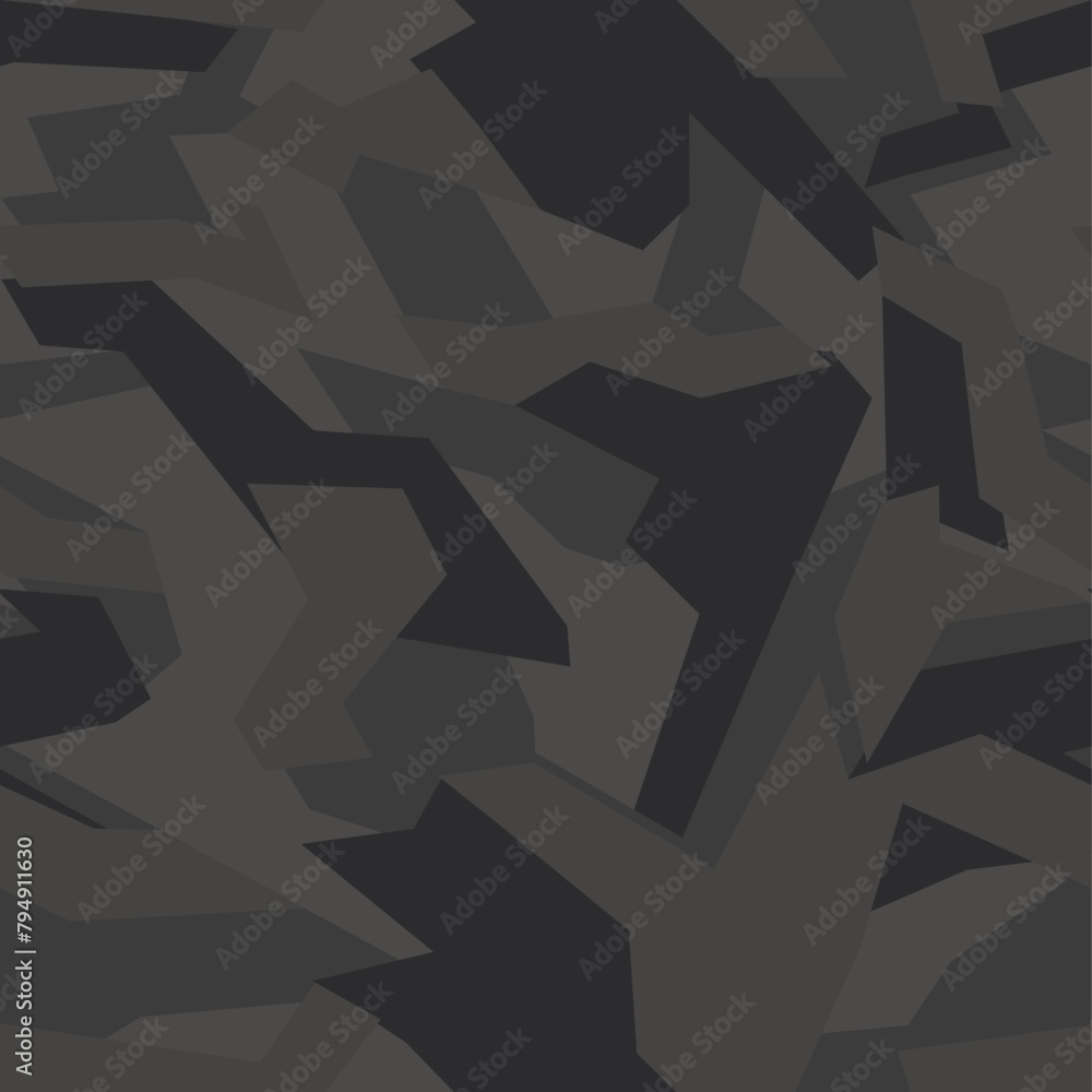 Wall mural seamless geometric pattern of grey spots. urban camo. print on fabric and textiles. vector - Wall murals