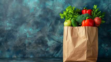 Healthy Groceries in Paper Bag