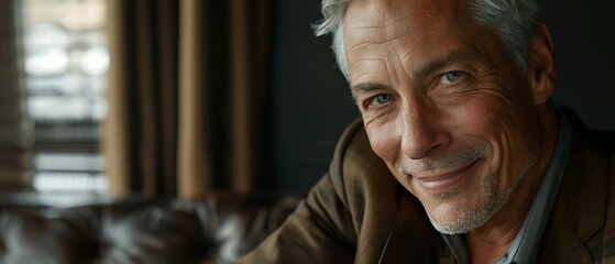 Distinguished man silver hair