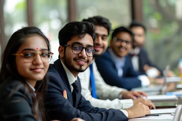Obraz premium Team of Talented Young Indian Professionals