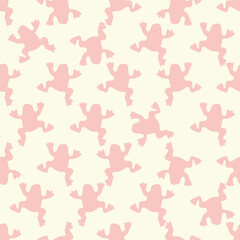 seamless pattern, frog art surface design for fabric scarf and decor
