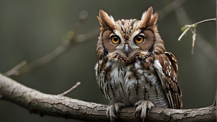 A tree-dwelling Eastern Screech Owl