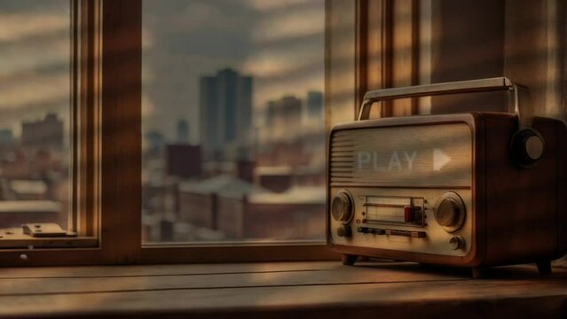 Lofi chill vibes radio with city view for relaxation and study