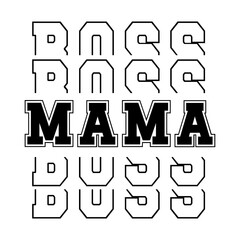 Boss Mama Minimal Creative Typographic T-shirt Design (Print On Demand). 