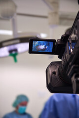 Camera recording in a surgical intervention in the operation room