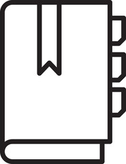 Book Icon Line Illustration