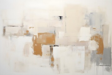 Abstract Texture paint squares painting impasto acrylic, brown beige white, HD, banner wallpaper art print wall art nordic