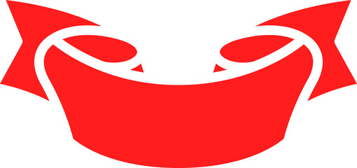 Red Ribbon Banner Label
