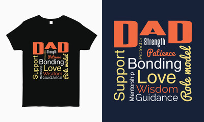 Fatherhood typography t-shirt design for sticker, tshirt, mug, bag print.