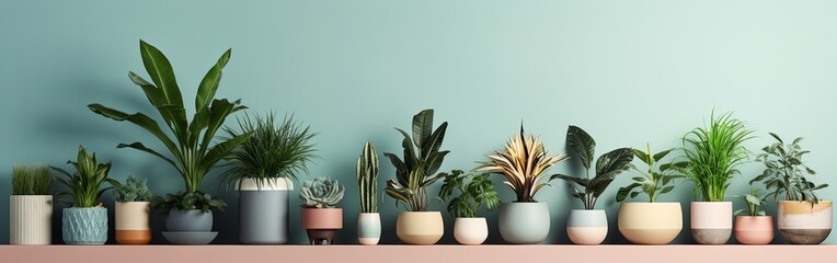 Indoor Jungle: Cozy Potted Houseplants on Marble
