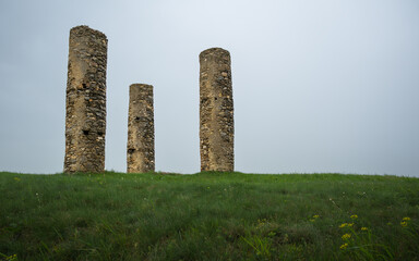 Three columns on a hill, Galgenberg, Messern, Lower Austria