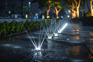 Smart city, Water Management, sprinkler systems