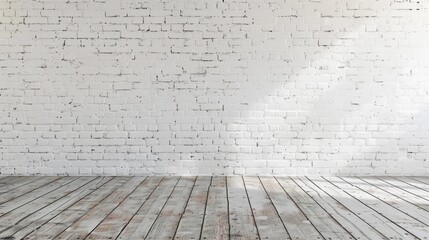 Large white painted brick wall design